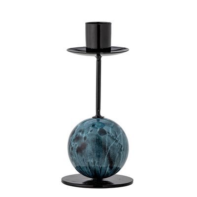 Candlesticks and candle holders - Jayda Candle Holder, Blue, Iron - BLOOMINGVILLE MULTIBRAND HOUSE