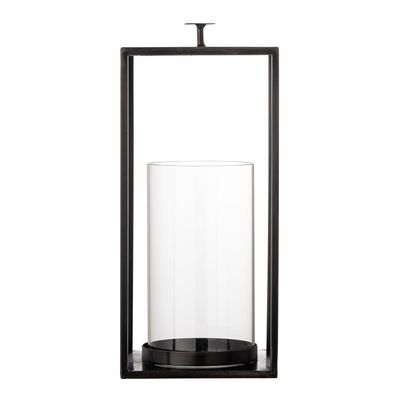 Lampes de table extérieures - Udoon Lanterne avec verre, Noir, Métal  - BLOOMINGVILLE MULTIBRAND HOUSE