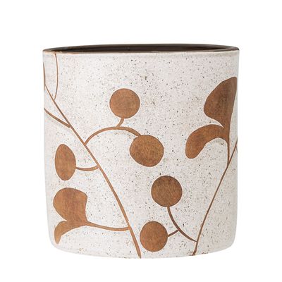 Flower pots - Janis Deco Flowerpot, White, Terracotta - BLOOMINGVILLE MULTIBRAND HOUSE