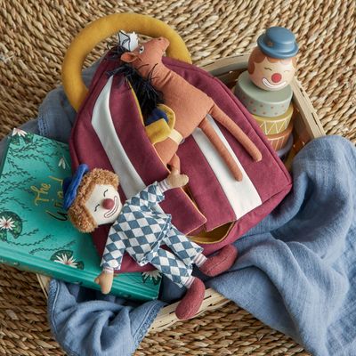 Jouets enfants - Theobald Jouet en peluche, Rouge, Coton Set of 6 - BLOOMINGVILLE MINI