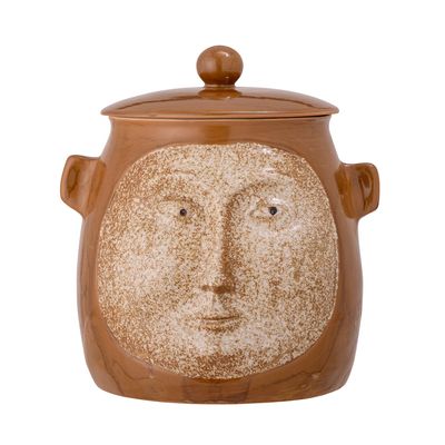 Boîtes de conservation - Avoe Cruche avec couvercle , Marron, Grès - CREATIVE COLLECTION