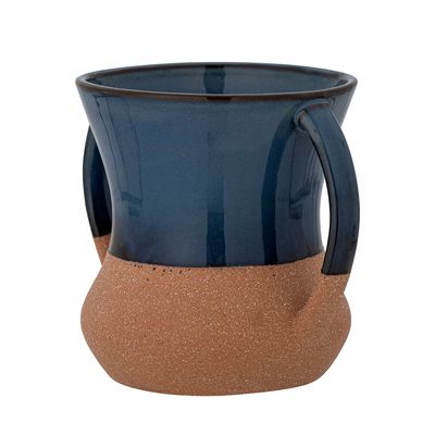 Vases - Devi Vase, Blue, Stoneware  - CREATIVE COLLECTION