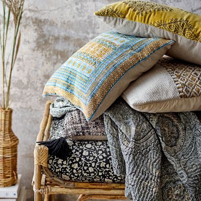 Coussins - Jerik Coussin, Noir, Coton  - BLOOMINGVILLE MULTIBRAND HOUSE