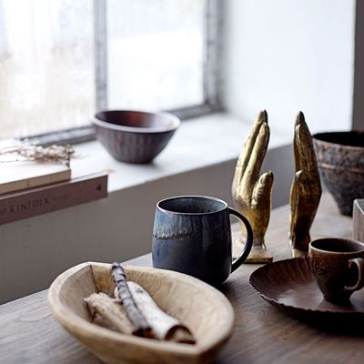 Tasses et mugs - Cloe Mug, Blue, Grès Set of 3 - CREATIVE COLLECTION