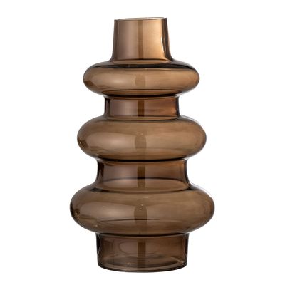 Vases - Rauke Vase, Brown, Glass - BLOOMINGVILLE MULTIBRAND HOUSE