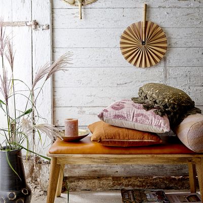 Cushions - Katrin Cushion, Brown, Recycled Cotton  - BLOOMINGVILLE MULTIBRAND HOUSE