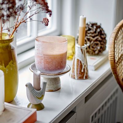 Candlesticks and candle holders - Reem Candle Holder, Brown, Stoneware Set of 2 - BLOOMINGVILLE MULTIBRAND HOUSE