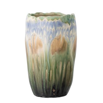 Vases - Mahasti Vase, Green, Stoneware  - CREATIVE COLLECTION