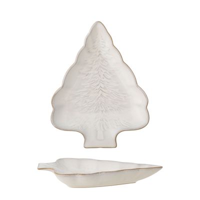 Kitchen utensils - Winter Serving Plate, Nature, Stoneware - BLOOMINGVILLE MULTIBRAND HOUSE