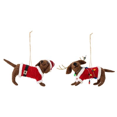 Guirlandes et boules de Noël - Monty Bibelot, Marron, Laine Set of 2 - BLOOMINGVILLE MULTIBRAND HOUSE