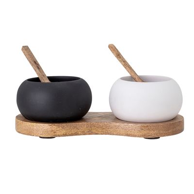 Kitchen utensils - Fig Salt & Pepper Jar, Black, Mango Set - CREATIVE COLLECTION