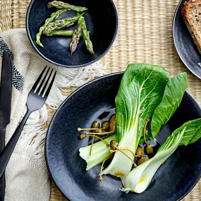 Assiettes au quotidien - Yoko Assiette, Noir, Porcelaine Set of 4 - BLOOMINGVILLE MULTIBRAND HOUSE