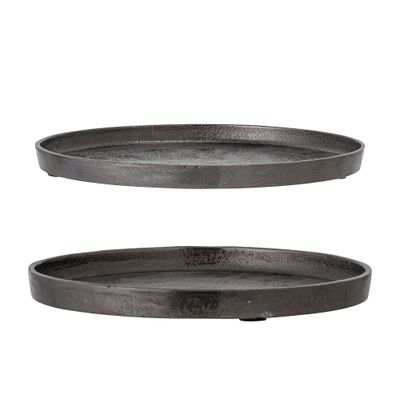 Trays - Colombo Tray, Black, Metal Set of 2 - BLOOMINGVILLE MULTIBRAND HOUSE