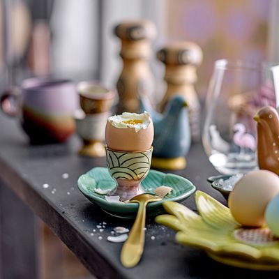 Kitchen utensils - Vincent Egg Cup, Brown, Stoneware Set of 3 - BLOOMINGVILLE MULTIBRAND HOUSE