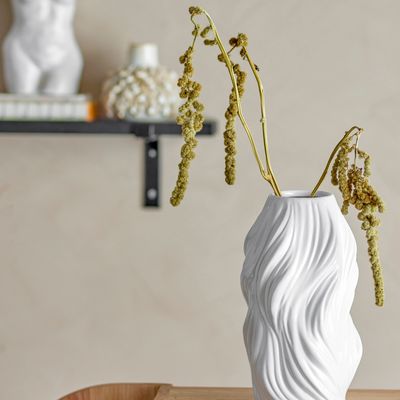 Vases - Sanak Vase, White, Ceramic  - BLOOMINGVILLE MULTIBRAND HOUSE