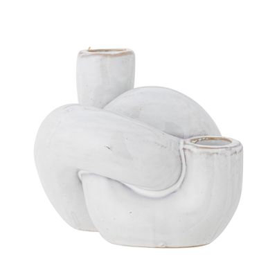 Bougeoirs et photophores - Haydn Bougeoir, Blanc, Grès - BLOOMINGVILLE MULTIBRAND HOUSE