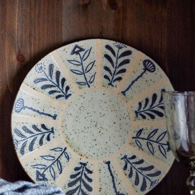 Everyday plates - Leonie Plate, Blue, Stoneware  - CREATIVE COLLECTION