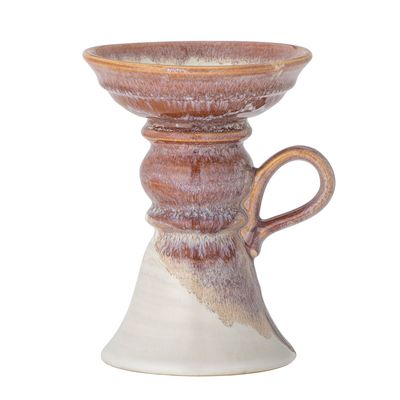 Candlesticks and candle holders - Soreyah Candle Holder, Rose, Stoneware  - BLOOMINGVILLE