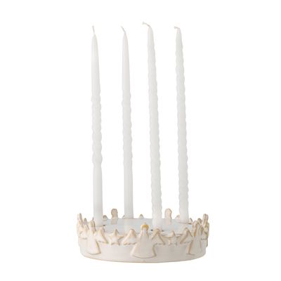 Bougeoirs et photophores - Starry Bougeoir, Blanc, Grès - BLOOMINGVILLE MULTIBRAND HOUSE