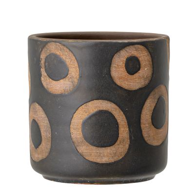 Flower pots - Avo Deco Flowerpot, Black, Terracotta - BLOOMINGVILLE MULTIBRAND HOUSE