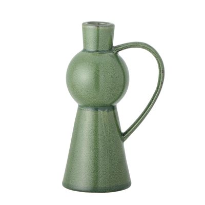 Candlesticks and candle holders - Fija Candle Holder, Green, Stoneware  - BLOOMINGVILLE