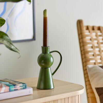 Bougeoirs et photophores  - Fija Bougeoir, Verte, Grès  - BLOOMINGVILLE MULTIBRAND HOUSE