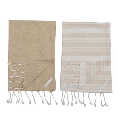 Brosserie - Viche Serviette de cuisine, Nature, Coton Set of 2 - CREATIVE COLLECTION