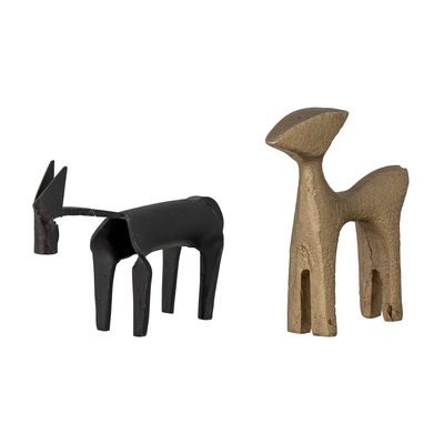 Decorative objects - Tiggi Deco, Black, Aluminum Set of 2 - BLOOMINGVILLE MULTIBRAND HOUSE