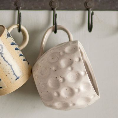 Mugs - Maian Mug, White, Stoneware  - CREATIVE COLLECTION