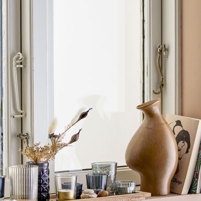 Candlesticks and candle holders - Sanga Tray w/Votive, Blue, Glass Set of 10 - BLOOMINGVILLE MULTIBRAND HOUSE