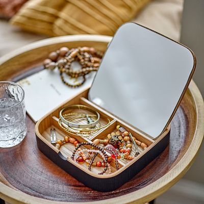 Mirrors - Mimmi Table Mirror, Black, Oak  - BLOOMINGVILLE MULTIBRAND HOUSE