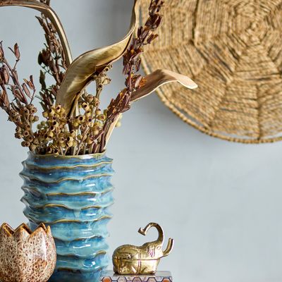 Storage boxes - Domino Box w/Lid, Brown, Resin  - CREATIVE COLLECTION