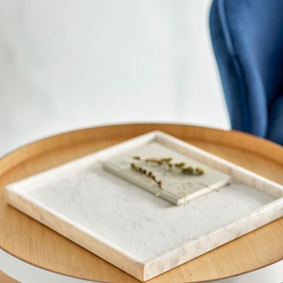 Trays - Majsa Tray, White, Marble  - BLOOMINGVILLE MULTIBRAND HOUSE