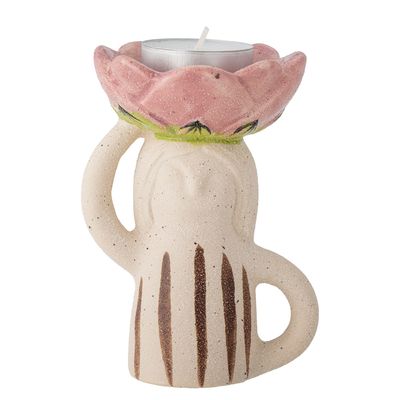 Bougeoirs et photophores  - Clarabel Photophore, Rose, Grès  - BLOOMINGVILLE MULTIBRAND HOUSE