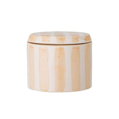 Food storage - Cathe Jar w/Lid, Yellow, Stoneware - CREATIVE COLLECTION