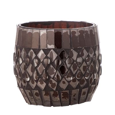 Bougeoirs et photophores - Evaline Photophore, Marron, Verre recyclé - CREATIVE COLLECTION
