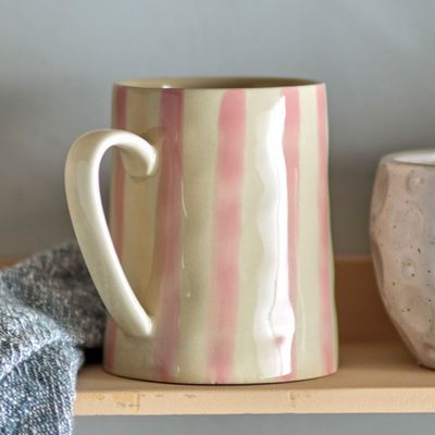 Mugs - Begonia Mug, Rose, Stoneware  - CREATIVE COLLECTION
