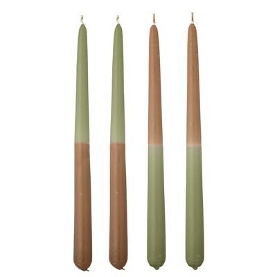 Candles - Burma Candle, Green, Parafin Pack of 4 - BLOOMINGVILLE