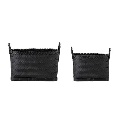 Shopping baskets - Carmil Basket, Black, Seagrass Set of 2 - BLOOMINGVILLE