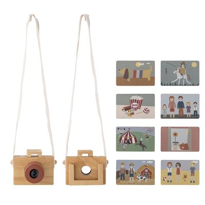 Jouets enfants - Dalton Appareil photo en jouet, Nature, FSC® 100% , Rubberwood Set of 5 - BLOOMINGVILLE MINI