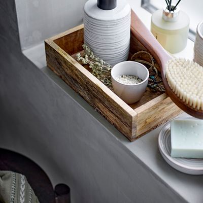 Washbasins - Winta Soap Dispenser Set, Nature, Stoneware Set of 3 - BLOOMINGVILLE MULTIBRAND HOUSE