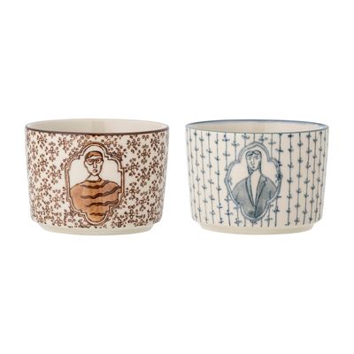 Bowls - Tonia Bowl, Blue, Stoneware Set of 2 - BLOOMINGVILLE MULTIBRAND HOUSE