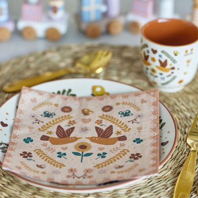 Serviettes - Bryn Serviette, Marron, FSC® Mix, Papier Pack of 20 - BLOOMINGVILLE MINI