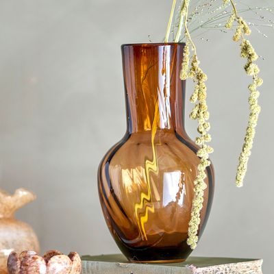 Vases - Saiqa Vase, Marron, Verre  - CREATIVE COLLECTION