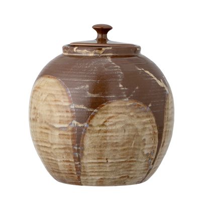 Boîtes de conservation - Nasib Cruche avec couvercle , Marron, Grès - BLOOMINGVILLE MULTIBRAND HOUSE