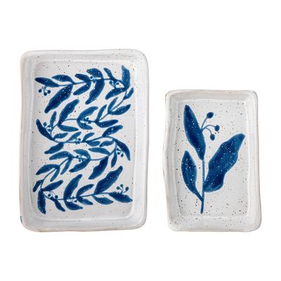 Bowls - Aurora Bowl, Blue, Stoneware Set of 2 - BLOOMINGVILLE MULTIBRAND HOUSE