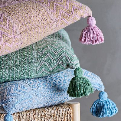 Coussins - Rodion Coussin, Rose, Coton recyclé  - BLOOMINGVILLE MULTIBRAND HOUSE