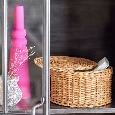 Shopping baskets - Kay Basket w/Lid, Nature, Rattan  - BLOOMINGVILLE MULTIBRAND HOUSE