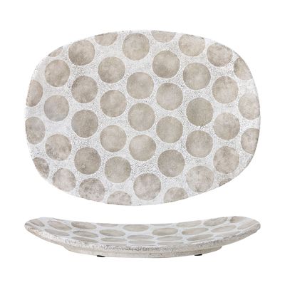 Trays - Felan Tray, White, Terracotta - BLOOMINGVILLE MULTIBRAND HOUSE