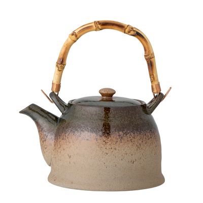 Couverts & ustensiles de cuisine - Aura Théière avec infuseur à thé, Verte, Porcelaine - BLOOMINGVILLE MULTIBRAND HOUSE